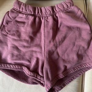 SET ACTIVE PLUM COTTON SHORTS, SMALL